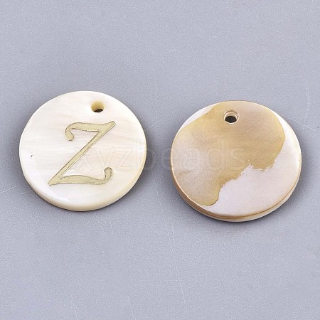 Natural Freshwater Shell Pendants SHEL-N027-04Z-1