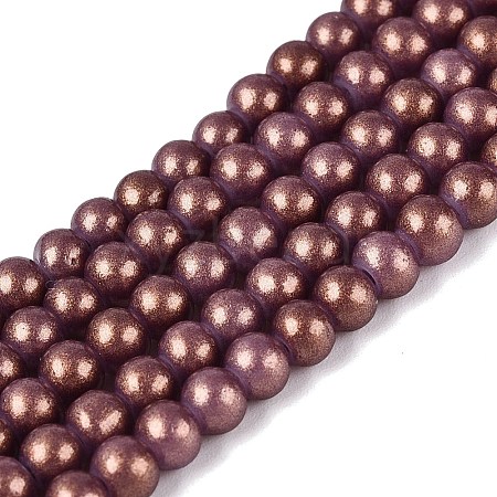 Baking Paint Glass Pearl Beads Strands DGLA-ZX001-05A-18-1