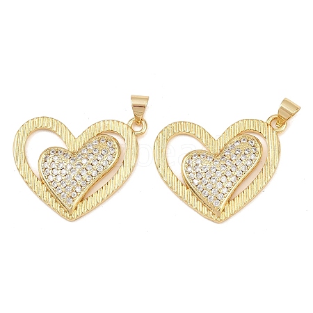 Mother's Day Brass Cubic Zirconia Pendants KK-L251-07G-05-1