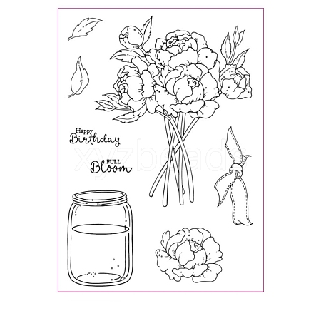 Bouquet Bottle Clear Silicone Stamps PW-WG749B1-01-1