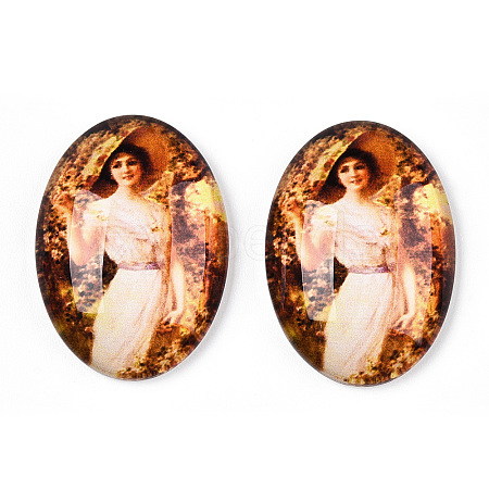 Glass Cabochons GGLA-T004-01-T-1