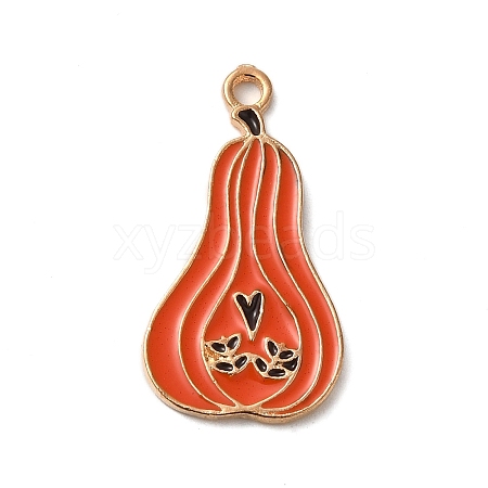 Thanksgiving Day Golden Tone Alloy Enamel Pendants ENAM-M002-02G-G-1