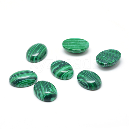 Synthetic Malachite Gemstone Cabochons G-T020-13x18mm-21-1