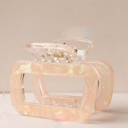 Rectangle Acrylic Claw Hair Clips PW-WG0A2D8-06-1