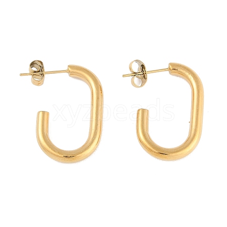 Ion Plating(IP) 304 Stainless Steel Stud Earring EJEW-C103-03G-1