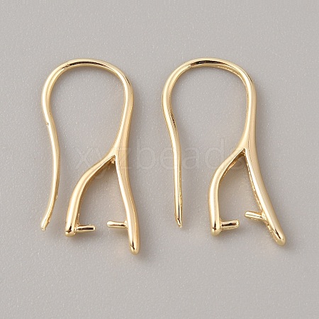 Brass Earring Hooks KK-WH0031-43G-1