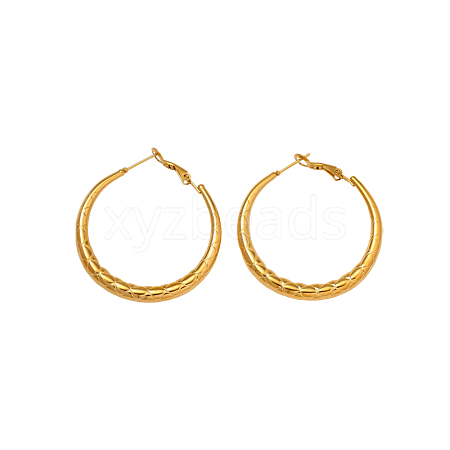 304 Stainless Steel Hoop Earrings STAS-OY015-79G-1
