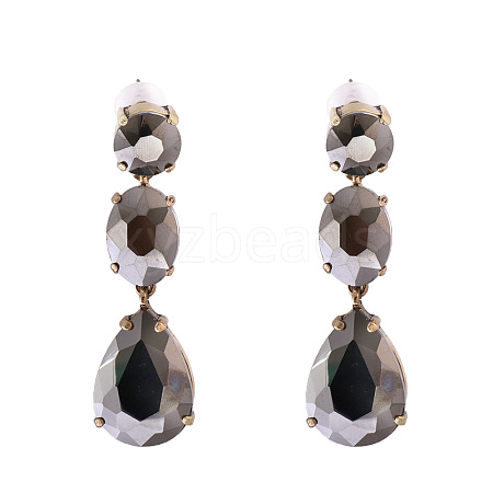 Sparkling Waterdrop Shaped Colorful Rhinestone Earrings for Women - Fashionable and Unique ST4849942-1