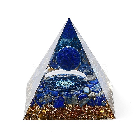 Orgonite Pyramid Resin Energy Generators DJEW-D013-01F-1