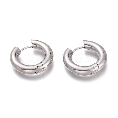 Tarnish Resistant 201 Stainless Steel Huggie Hoop Earrings EJEW-L256-05J-P-1