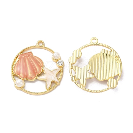 Alloy Enamel Pendants PALLOY-D016-15G-03-1