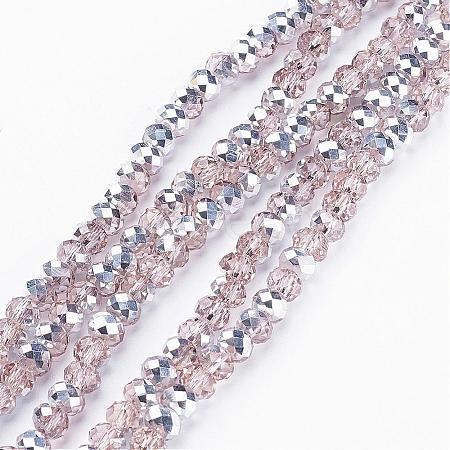 Electroplate Glass Bead Strands GR6MMY-19S-1