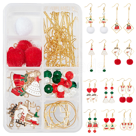 SUNNYCLUE 137Piece DIY Christmas Style Earring Kits DIY-SC0015-14-1