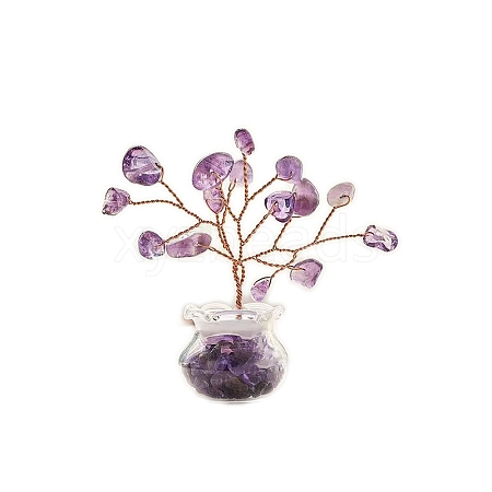 Natural Amethyst Chips Tree of Life Decorations PW-WG59C48-01-1