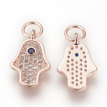 DIY Brass Micro Pave Cubic Zirconia Charms DIY-S031-097C-1