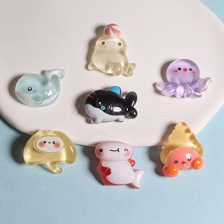 Cute Marine Organism Series Resin Cabochons PW-WG8C20D-02-1