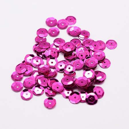 Plastic Paillette Beads X-PVC-A001-6mm-09-1