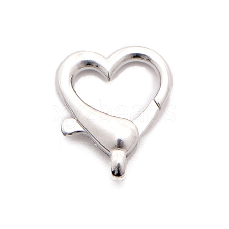 Heart Zinc Alloy Lobster Claw Clasps PW-WG62370-01-1