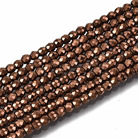 Electroplate Non-magnetic Synthetic Hematite Beads G-T114-59-R-1