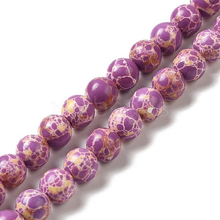 Synthetic Imperial Jasper Dyed Beads Strands G-P507-01A-06-1