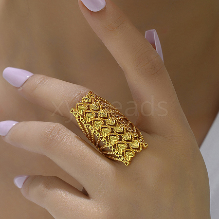 Fashionable European and American Wheat Spike Lucky Ring Open Female Ring. BD9043-1
