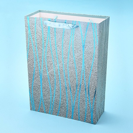 Wave Pattern Party Present Gift Paper Bags DIY-I030-10B-04-1