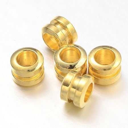 Column Brass Spacer Beads KK-L105-08G-1