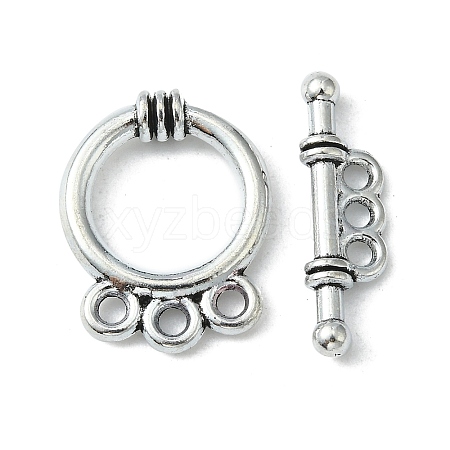 Tibetan Style Alloy Toggle Clasps LS-LF10795Y-NF-1