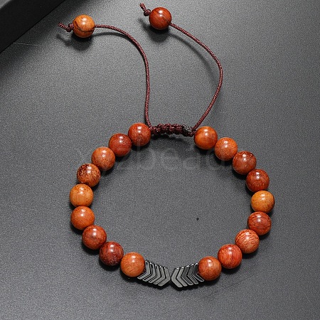 Ethnic Style Round Wood Men's Braided Bead Bracelets YO2392-6-1