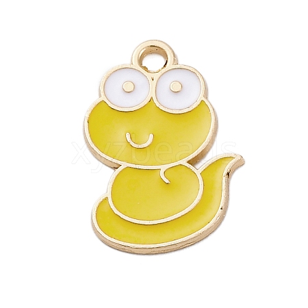 Alloy Enamel Pendants ENAM-S027-02C-G-1