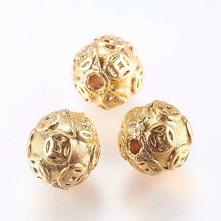 Brass Beads KK-BC0005-43G-1