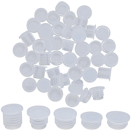 Gorgecraft 50Pcs 5 Styles Plastic Bottle Stoppers KY-GF0001-42C-1