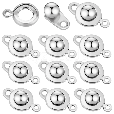 20Pcs 201 Stainless Steel Snap Clasps STAS-BBC0005-88B-1
