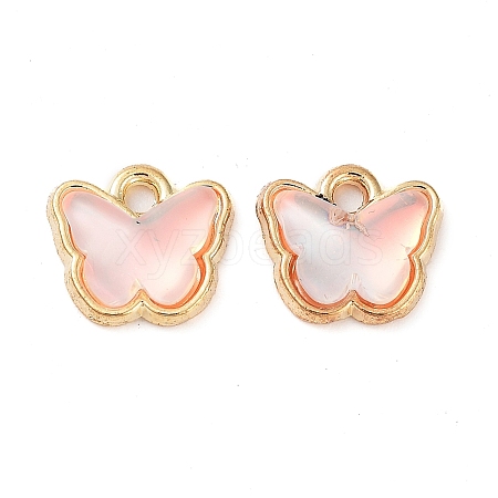 Rack Plating Alloy Glass Charms FIND-Q099-07G-03-1