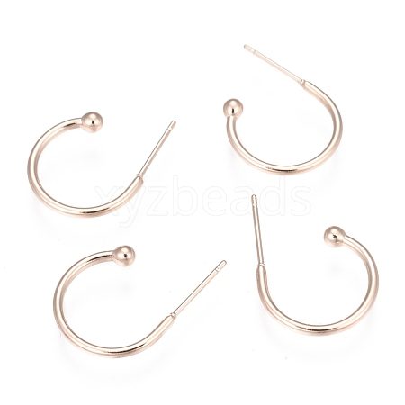 304 Stainless Steel Earring Hooks STAS-K211-01RG-A-1