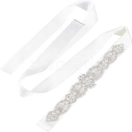 Fingerinspire Crystal Rhinestone Wedding Dress Belt DIY-FG0002-48-1