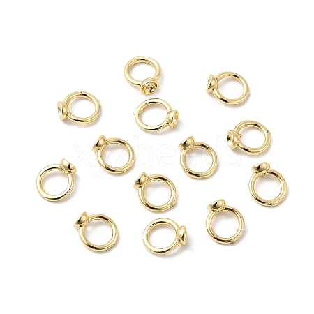 Brass Bead Cap Pendant Bails KK-Z137-02G-02-1