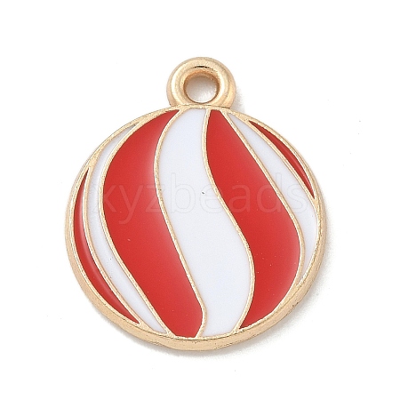 Christmas Theme Alloy Enamel Pendants ENAM-K074-02G-01-1