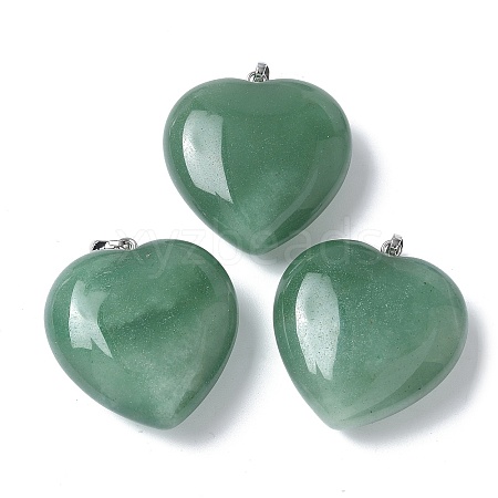 Natural Green Aventurine Pendants G-A259-02P-05-1