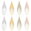 16Pcs 4 Colors Brass Filigree Pendants KKC-TA0001-08A-3