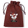 Christmas Theme Jute Cloth Storage Bags LS-ABAG-F010-01B-06-2