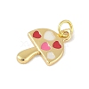 Brass Enamel Pendants KK-B114-17G-01-2