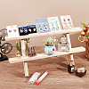 2-Tier Wood Earring Display Card Riser Stands ODIS-WH0025-103-4