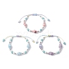 3Pcs 3 Colors Handmade Porcelain Beaded Bracelets BJEW-JB12473-2