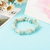 Natural Amazonite Chip Bead Stretch Bracelets for Children BJEW-JB06388-01-2