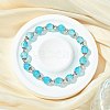 Round Crackle Glass Beads Stretch Bracelets BJEW-JB11456-06-1