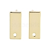 Brass Stud Earrings Findings EJEW-B063-01G-01-1