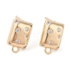 Brass Pave Clear Cubic Zirconia Stud Earring Findings KK-N256-02G-C-1