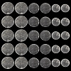 90Pcs 3 Styles Natural Capiz Shell Disc Connector Charms BSHE-MB0001-01-3