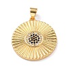 Brass Micro Pave Cubic Zirconia Pendants ZIRC-L100-054G-2